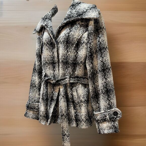 Women's Sebby Lined Oversized Button Up Plaid Dress Casual Warm Coat Jacket XL - Picture 2 of 11
